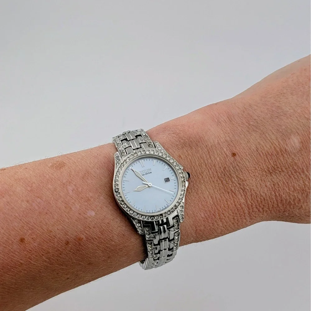 Citizen Silhouette Eco-Drive Crystal Bezel Women's Watch E011-S047137 MOP Dial